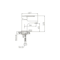 Смеситель для умывальника Elghansa однорычажный, с г/п 1692010