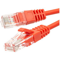 Патч-корд компьютерный U/UTP SUPRLAN Cat.5e 4x2 26AWG /7x0.16mm/ Cu LSZH красный 2м 10-0153