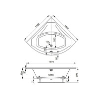 Акриловая ванна VAGNERPLAST VERONELA CORNER 140 VPBA140VEA3X-04