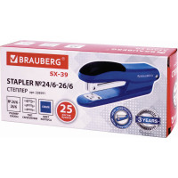 Степлер BRAUBERG SX-39 №24/6 26/6 до 25 листов, синий 228591
