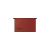 Подвесные папки BRAUBERG Foolscap А4, 406x245 мм, до 80 листов, КОМПЛЕКТ 10 шт., красные 231796