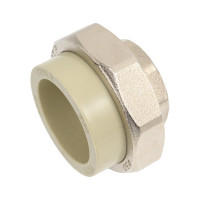 Муфта комбинированная RTP разъемная, американка, внутренняя резьба, D50х1 1/2 мм, серая 15805