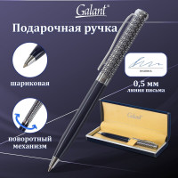 Подарочная шариковая ручка GALANT Empire Blue, серебристый/синий корпус, хромированные детали, 0,7мм, синяя, 140961