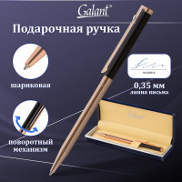 Подарочная шариковая ручка GALANT ASTRON, черный/золотой корпус, золотистые детали, синяя, 143525