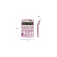 Настольный калькулятор BRAUBERG EXTRA PASTEL-12-PR 206x155мм, 12 разрядов, сиреневый 250489