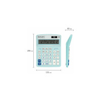 Настольный калькулятор BRAUBERG EXTRA PASTEL-12-LB 206x155 мм, 12 разрядов, голубой 250486