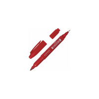Маркер 12 шт в упаковке Staff перманентный двусторонний Manager КРАСНЫЙ наконечники 08мм / 22мм  151627