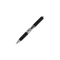 Ручка 12 шт в упаковке BRAUBERG гелевая автомат. с грипом Black Jack ЧЕРНАЯ трехгранная 07мм линия 05мм  141552