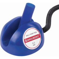 Ручка 24 шт в упаковке BRAUBERG шариковая настольная Counter Pen СИНЯЯ пружинка корпус синий 05мм  143259