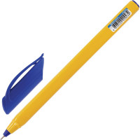 Ручка BRAUBERG шариковая масляная Extra Glide Orange СИНЯЯ трехгранная 0,7 мм, линия 0,35 мм 12 шт 142925
