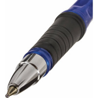 Ручка шариковая масляная с грипом i-Rite GT Solid BRAUBERG, СИНЯЯ, корпус синий, узел 0,7 мм 12 шт 143305