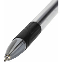 Ручка 12 шт в упаковке BRAUBERG шариковая масляная с грипом Max-Oil ЧЕРНАЯ игольч. узел 07мм линия 035мм  142142