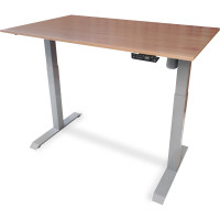 Стол с регулируемой высотой StolStoya МОТОР UP рама серая, столешница ЛДСП, Дуб светлый, 145x80 PE211ISSLDS145