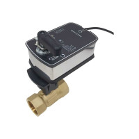 Двухходовой шаровый кран TECHNO HK215-SC05DN/24V DN15, резьба G1/2 с электроприводом 5Нм, 24В, управление открыто/закрыто с возвратной пружиной 622151