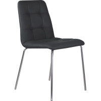 Стулья BRABIX Twins Cf-011 комплект 2 шт, хромированный каркас, экокожа, черный 532765