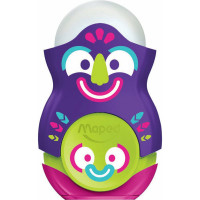 Точилка Maped Loopy Fancy, с контейнером и стирательной резинкой, ассорти 049131 228777