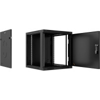 Телекоммуникационный настенный шкаф Cabeus 19" 6U цвет черный SH-05F-6U60/35m-BK