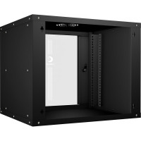 Телекоммуникационный настенный шкаф Cabeus 19" 9U, серия LIGHT разборный, цвет черный WSC-05D-9U55/45-BK