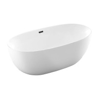 Акриловая ванна VINCEA 1700х800х580, цвет белый матовый, слив-перелив в комплекте, хром VBT-405-1700MW