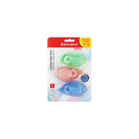Корректирующая лента BRAUBERG Pastel, 5 мм x 12 м, механизм перемотки, выгодная упаковка 3 шт в блистере 271252