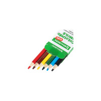 Цветные карандаши утолщенные Kids BRAUBERG 6 цветов, грифель 5 мм 4 шт 181877