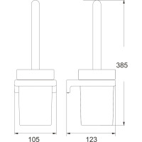 Настенный туалетный ёрш Rose RG1800T
