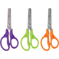 Ножницы BRAUBERG Fruity 130 мм, ассорти, эргономичные ручки, закругленные лезвия 236980