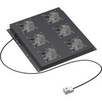 Потолочный модуль DKC 6 вентиляторов с термостатом для крыши напольных 19" it-корпусов дкс серии cqe шириной 600мм, ral9005 R5VSIT6006FTB