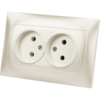 Двойная розетка TDM ELECTRIC 2П 10А 250В  перламутр "Лама" SQ1815-0824