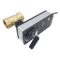 Двухходовой шаровый кран TECHNO HK240-SC10DF/230V DN40, резьба G1-1/2 с электроприводом 10Нм, 220В, управление открыто/закрыто с возвратной пружиной 622402