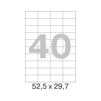 Этикетки самоклеящиеся 52,5х29,7мм / 40 шт. на листе А4 (100л./уп) Attache 890730