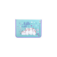 Папка для труда ЮНЛАНДИЯ на молнии А4, 1 отделение, откидная планка, органайзер, little bunny 270984
