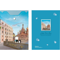 Папка-конверт COMIX География на кнопке А6 Санкт-Петербург Храм Спаса на Крови 12 шт в упаковке A1856 CS
