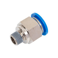 Фитинг цанговый прямой с наружной резьбой M1/4" для трубки с наружным диаметром 16 мм PC 16-R02 SHPI PC 16-02