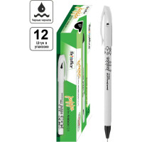Ручка гелевая Flexoffice puppo черная, 12 шт FO-GEL020 BLACK