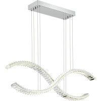 Подвесной светильник ST luce хром/прозрачный led 1x44w 3000k, SL6206.103.44