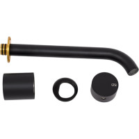 Смеситель для раковины Gessi Flessa встраиваемый, однорычажный, длинный излив, без донного клапана, внешняя часть, цвет Black XL 54086.299