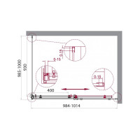 Душевой уголок BelBagno ACQUA-A-1-100-C-Cr