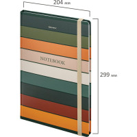 Блокнот с резинкой BRAUBERG в клетку 96 л., Большой Формат А4 204x299 мм, Classic 115529