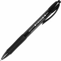 Ручка шариковая автоматическая с грипом Office Style BRAUBERG, Черная, узел 0,7 мм, линия 0,35 мм, тонированный корпус 12 шт 144212