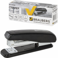 Степлер BRAUBERG №24/6, 26/6 Nero, 222546