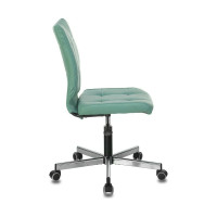 Кресло BRABIX Stream MG-314, без подлокотников, пятилучие серебристое экокожа серо-голубое 532079