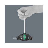 Шестигранная отвертка WERA 454 Hex-Plus HF с Т-образной рукояткой, с фиксацией крепежа, 3x100 мм WE-023334