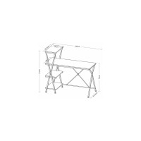 Стол на металлокаркасе BRABIX LOFT CD-004 дуб натуральный 641220