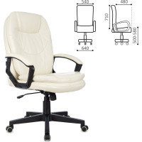 Кресло руководителя компьютерное рабочее офисное/для дома BRABIX Premium Trend Ex-568, экокожа 532102