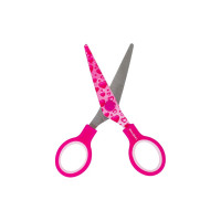 Ножницы BRAUBERG Kid Series Сердечки 130 мм, малиновый 232275