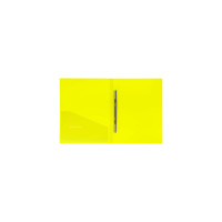 Папка BRAUBERG Neon с металлическим скоросшивателем и внутренним карманом, желтая, до 100 листов, 0.7 мм 227465