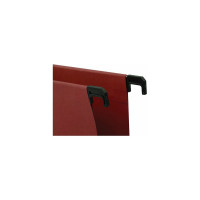 Подвесные папки BRAUBERG Foolscap А4, 406x245 мм, до 80 листов, КОМПЛЕКТ 10 шт., красные 231796