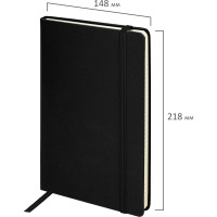 Блокнот BRAUBERG Metropolis А5, 148х218мм, 80л, черный 111585