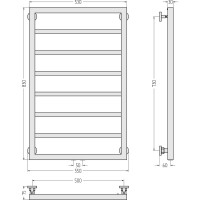 Полотенцесушитель Сунержа ДР КАНЦЛЕР 800х500 без покрытия 00-0254-8050